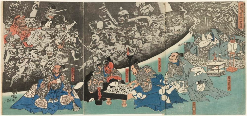 土蜘蛛（源頼光館土蜘作妖怪図）